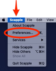 Scapple Preferences