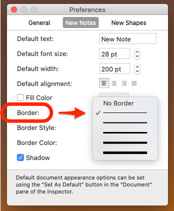 Scapple Preferences New Notes